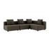 Cobana Lounge Sofa 4-seters hjørnesofa i brun uten armlener med modulbasert design og puter.