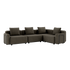 Cobana Lounge Sofa hjørnesofa i brun med armlener, modulbasert design for utendørs bruk.