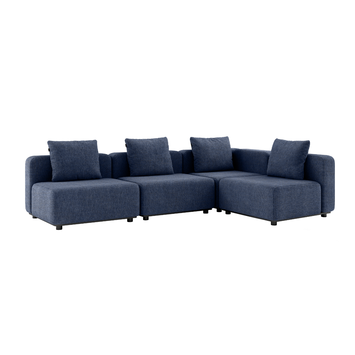 Kirra Indigo Cobana Lounge Sofa 4-seters hjørnesofa uten armlener i moduler for utendørs bruk