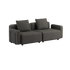 To-seters Cobana Lounge Sofa i Kirra Olive med armlener uten puff, modulbasert utendørsdesign.