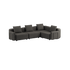 Cobana Lounge Sofa 4-seters hjørnesofa i Kirra Noir med armlener, modulbasert utendørs design.