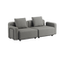 Kirra Sand Cobana Lounge Sofa 2-seter med armlener uten puff i pulverlakkert aluminiumsramme.
