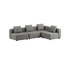 Cobana Lounge Sofa 4-seter hjørnesofa i Kirra Grey uten armlener, modulbasert utendørs design.