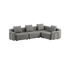 Cobana Lounge Sofa 4-seter hjørnesofa i Kirra Grey med armlener, modulbasert utendørs design.