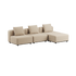 Cobana Lounge Sofa 3-seter i svart med pulverlakkert aluminiumsramme og modulbasert design.