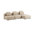 Cobana Lounge Sofa 3-seter med chaiselong i svart uten armlener i utendørsmiljø.