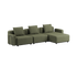 Grønn Kirra Olive Cobana Lounge Sofa uten armlener med modulbasert design for utebruk.