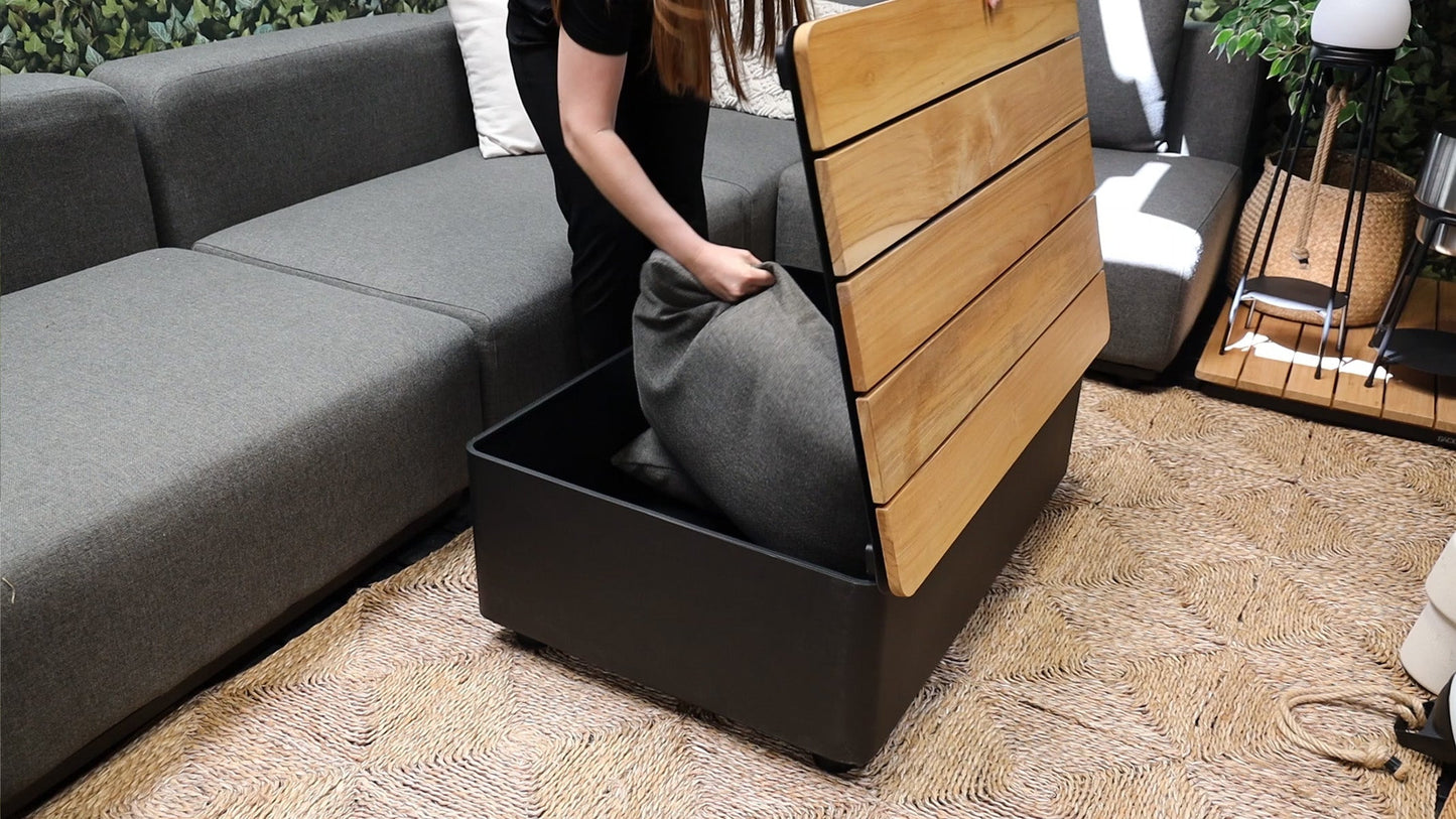 Patio Storage Table - Loungemodul – Utendørs Bord med oppbevaring