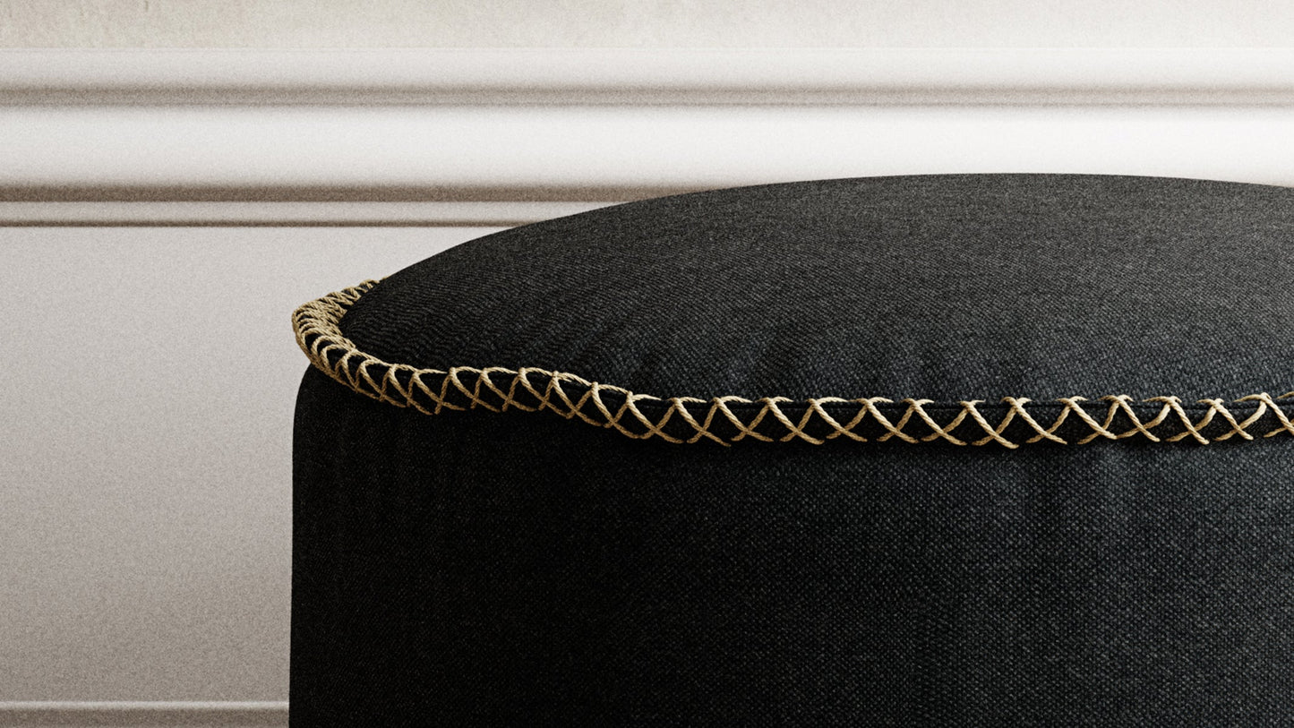 Canvas Pouf 2 Pack - Puff for innendørs bruk