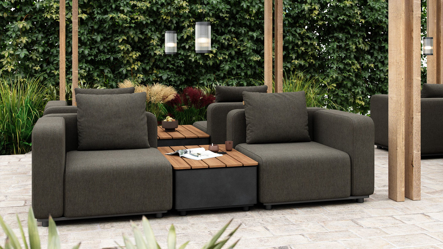 Cobana Lounge Sofa - 3 seater w/ Patio Storage Table - Utendørs 4-personers salongsofa