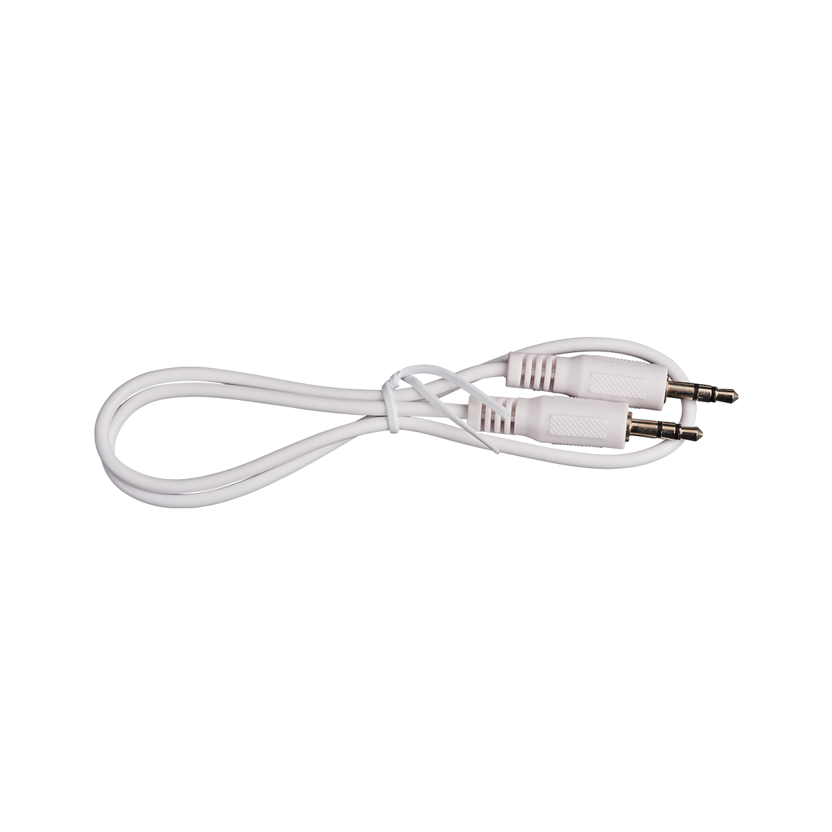 Hvit Minijack-kabel på 50 cm for MOVEit-høyttaler og lignende enheter.