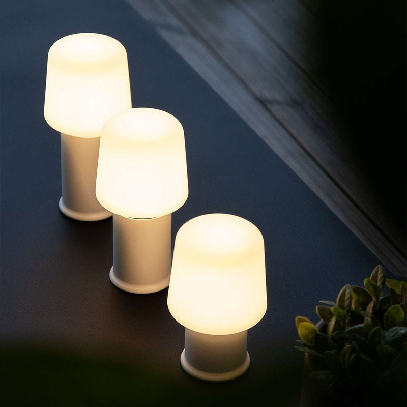 Ambience Lamp Intelligent with London base in white, outdoor lighting with sleek design.