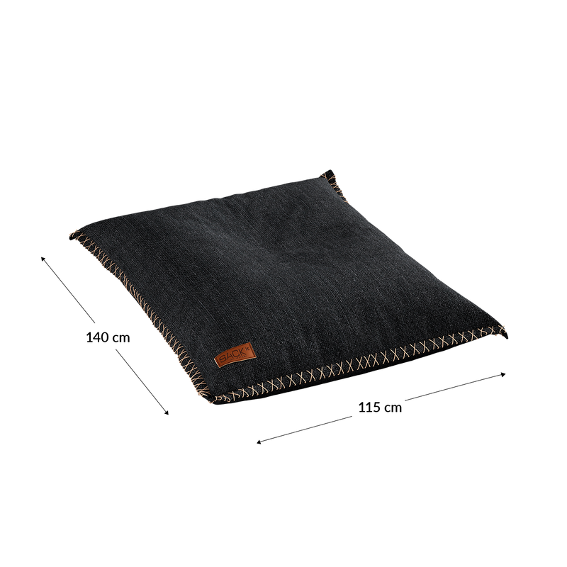 Cobana Beanbag sakkosekk i grått, stor og vannavstøtende med rund form, innendørs og utendørs bruk.