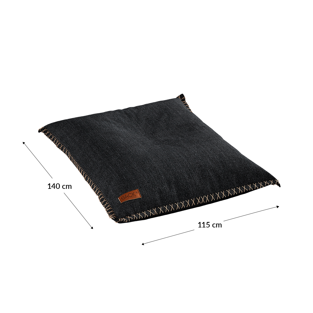Cobana Beanbag i grått, stor vannavstøtende og holdbar sakkosekk for inne- og utendørs bruk.