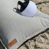 Cobana Beanbag i grått, stor vannavstøtende sakkosekk med rund form og mykt stoff.