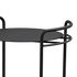 SACKit Patio Serving Table i rustfritt stål med matt overflate, rundt utendørs sidebord i dansk design.