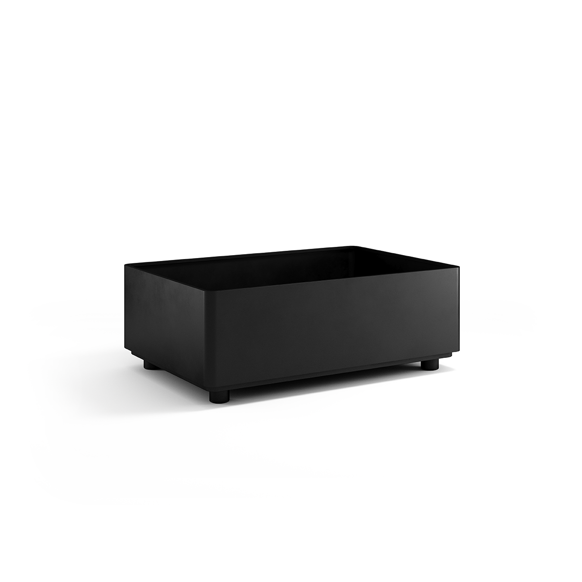SACKit Patio Storage Table i teak og svart aluminium med oppbevaring, modul til Cobana Lounge-serien.