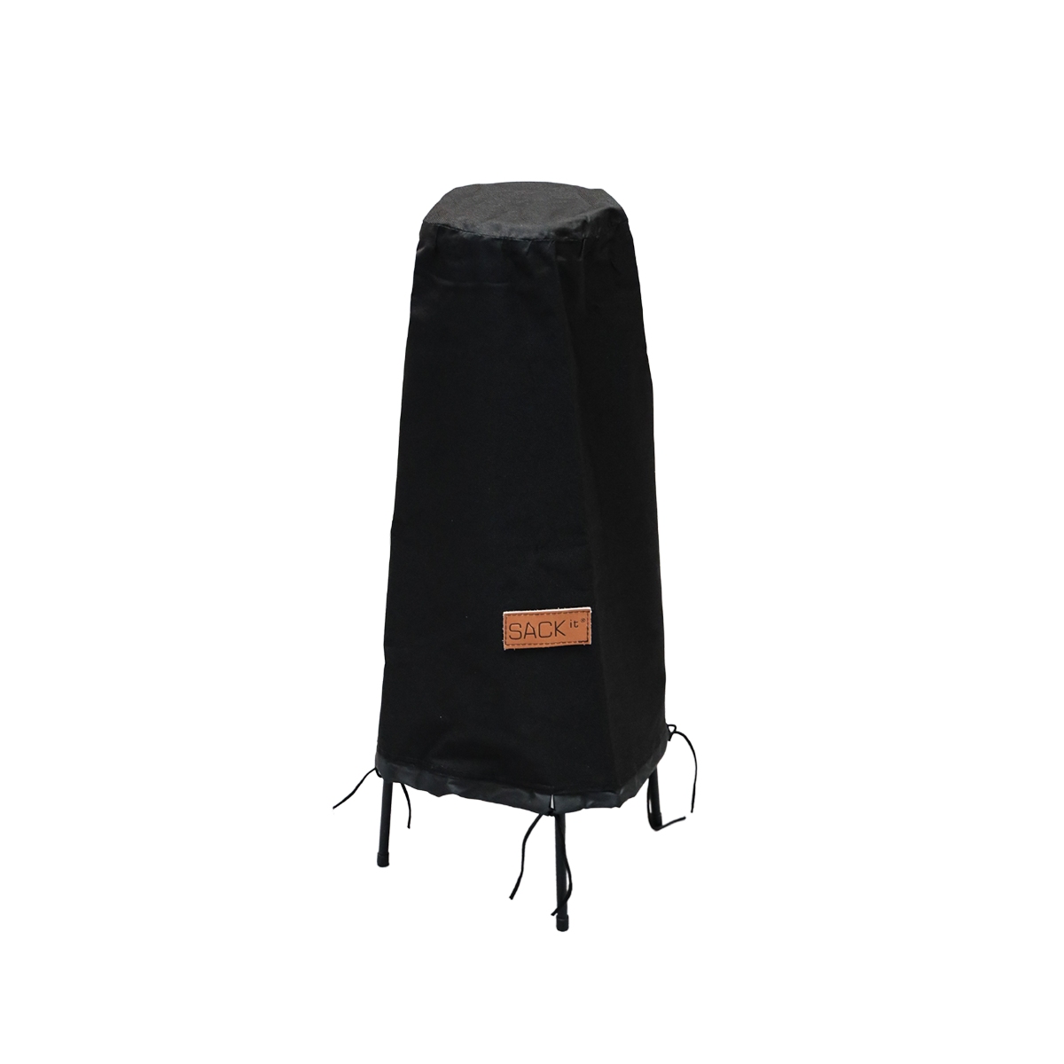 Svart vannavstøtende trekk til Patio Accessory Stand Ø14 i elastisk materiale.