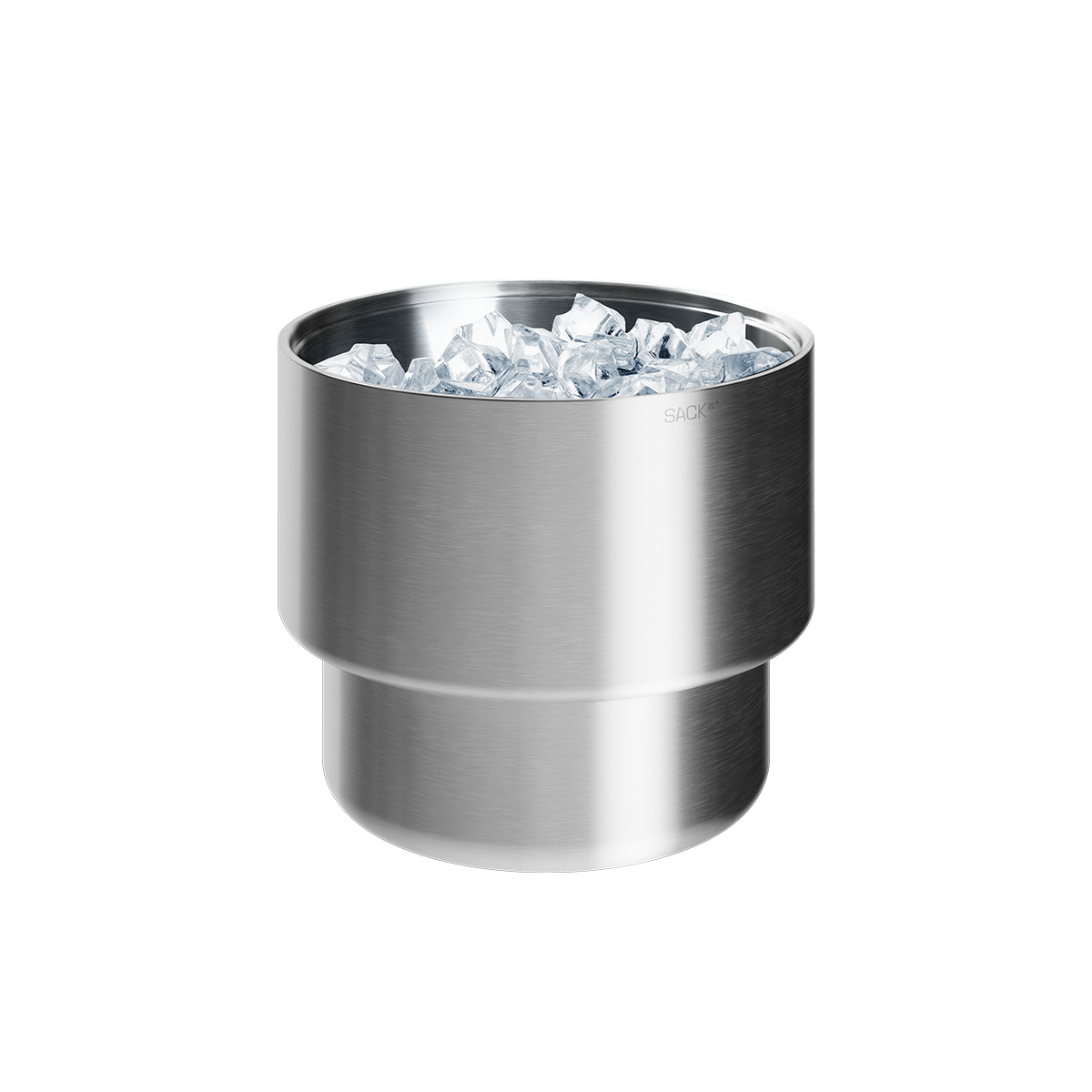 Rustfritt stål vinkjøler med isolering, rund form, Ø22 cm, 9 liters kapasitet.