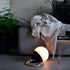 SACKit Light 155 utendørslampe med maritimt design og håndtak av hamp tau, hvit skjerm.
