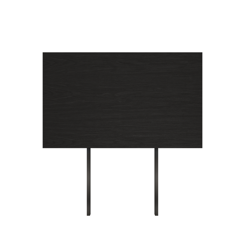 Sortbeiset eikefiner tilleggsplate 60x90 cm med synlige årer, designet for Edge Dining Table.