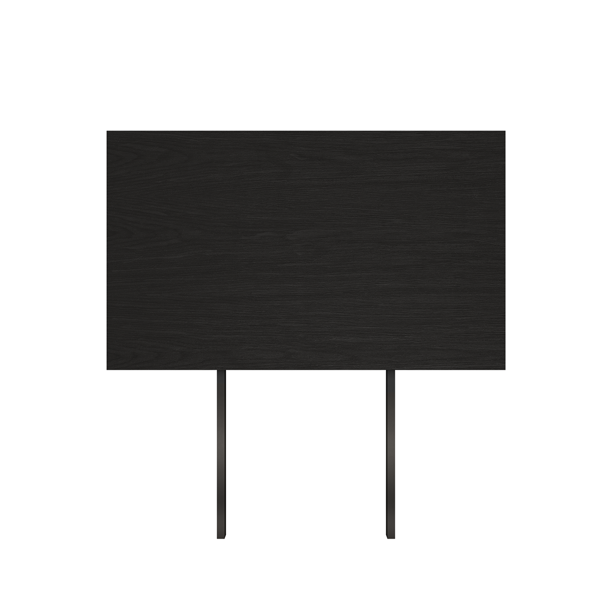 Svartbeiset eikefiner tilleggsplate 60x90 cm for Edge Dining Table med synlige treårer.