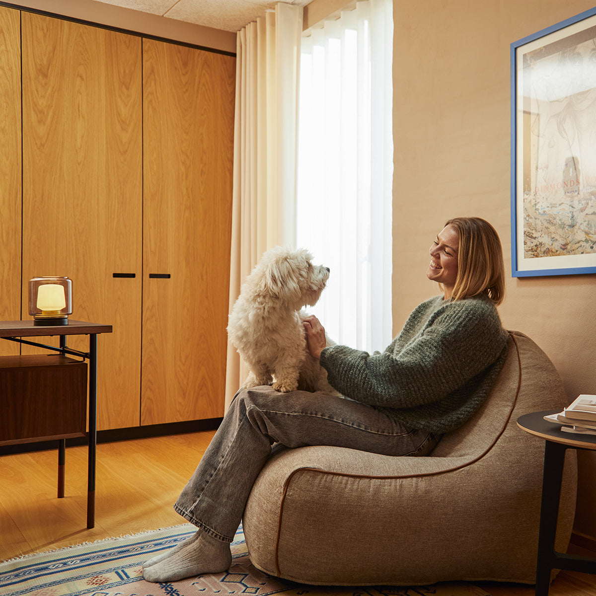 sackit Chair & Pouf Indoor - Innendørs loungemøbelsett