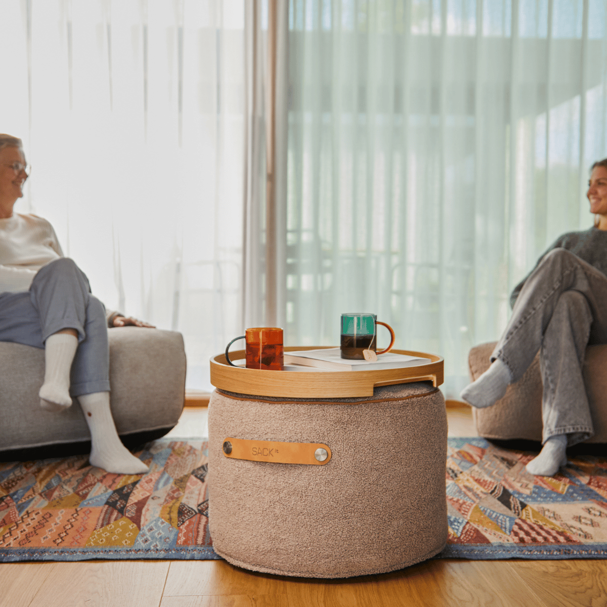 sackit Pouf Indoor - Innendørs puff til fotskammel eller sidebord