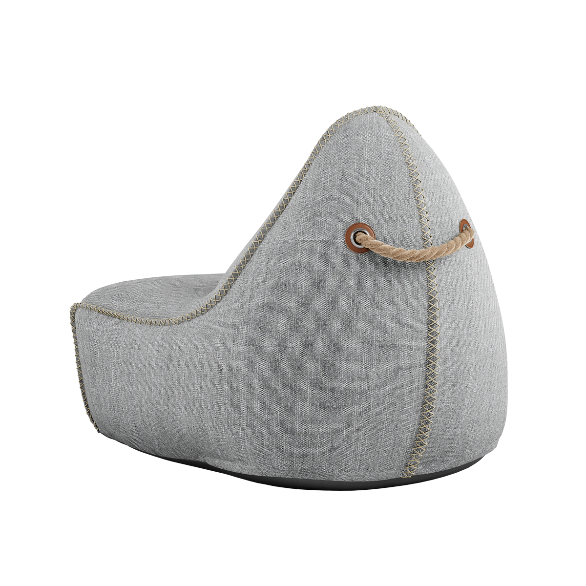 Cobana Lounge Chair i sand melange med linsting, sakkosekk med ryggstøtte i olefinfiber.