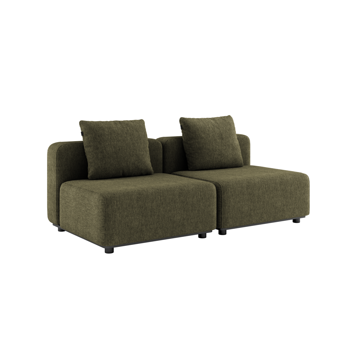 Svart vannavstøtende vintertrekk til 2-moduls Cobana Lounge Sofa, elastisk og vindtett.