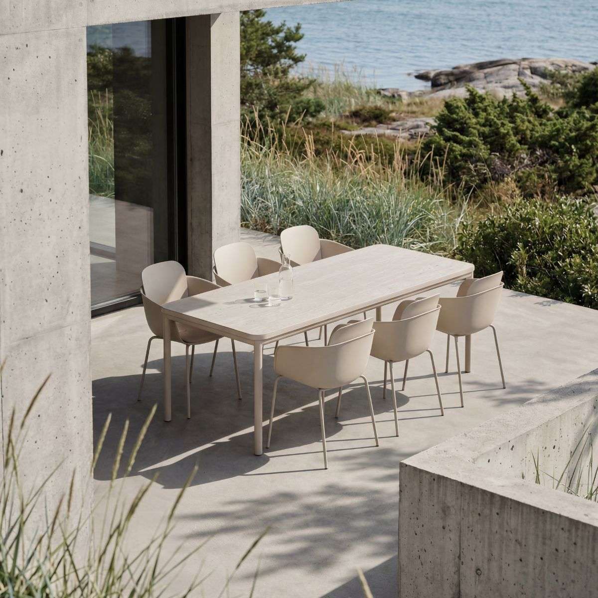 Kirra Dining Table Ceramic & 6 Patio Chair no. One