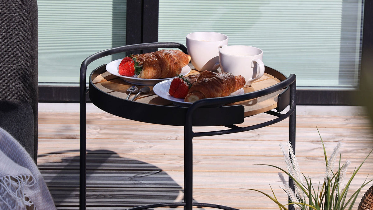 Patio Serving Table w/ Patio Serving Tray - Innendørs og utendørs serveringsbord