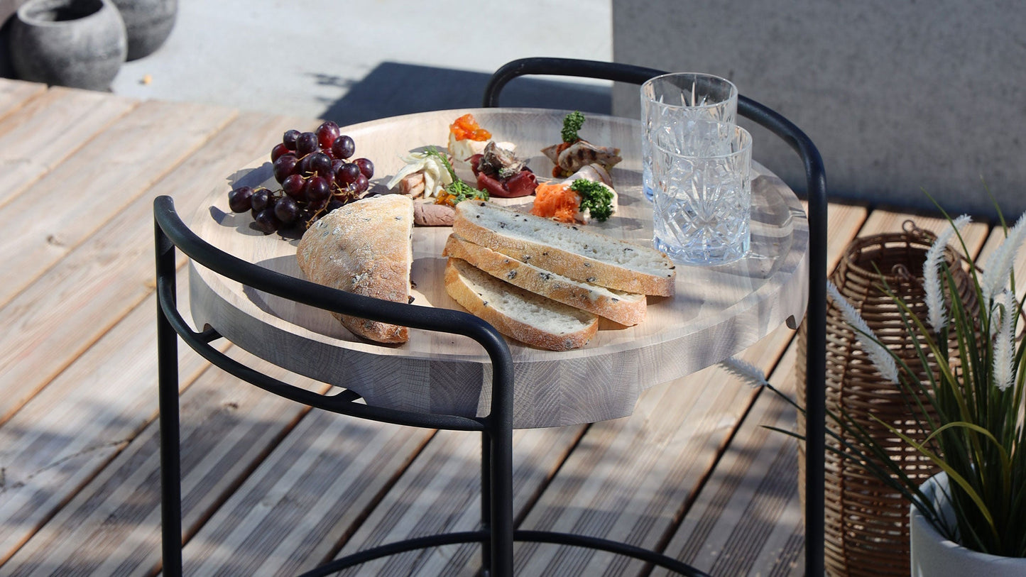 Patio Serving Table w/ Patio Serving Tray - Innendørs og utendørs serveringsbord