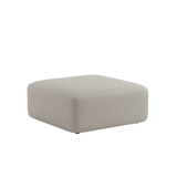 Fjord Sofa pouf i myk, rundet form med tekstil i lys Sealife Ivory farge.