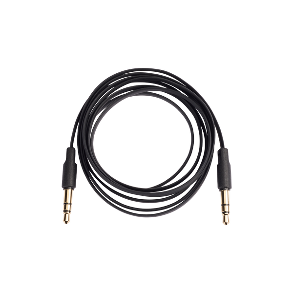 Svart 130 cm Minijack-kabel for TOUCHit og andre 3,5 mm lydkontakter.
