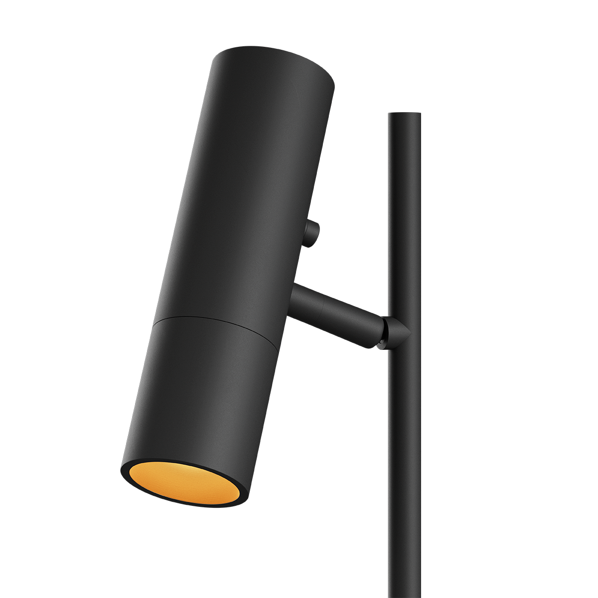 Expo Floor gulvlampe i svart aluminium med marmorsokkel og matt finish.