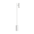Hvit Expo Floor gulvlampe i aluminium med marmorsokkel og matt finish.