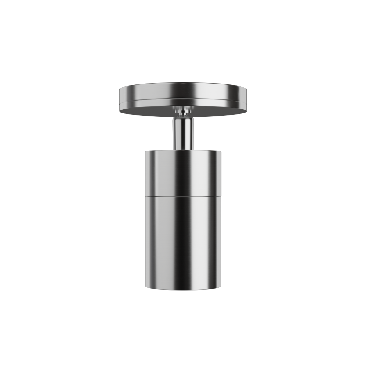 Polert aluminium taklampe Expo Ceiling med rund form og minimalistisk design.