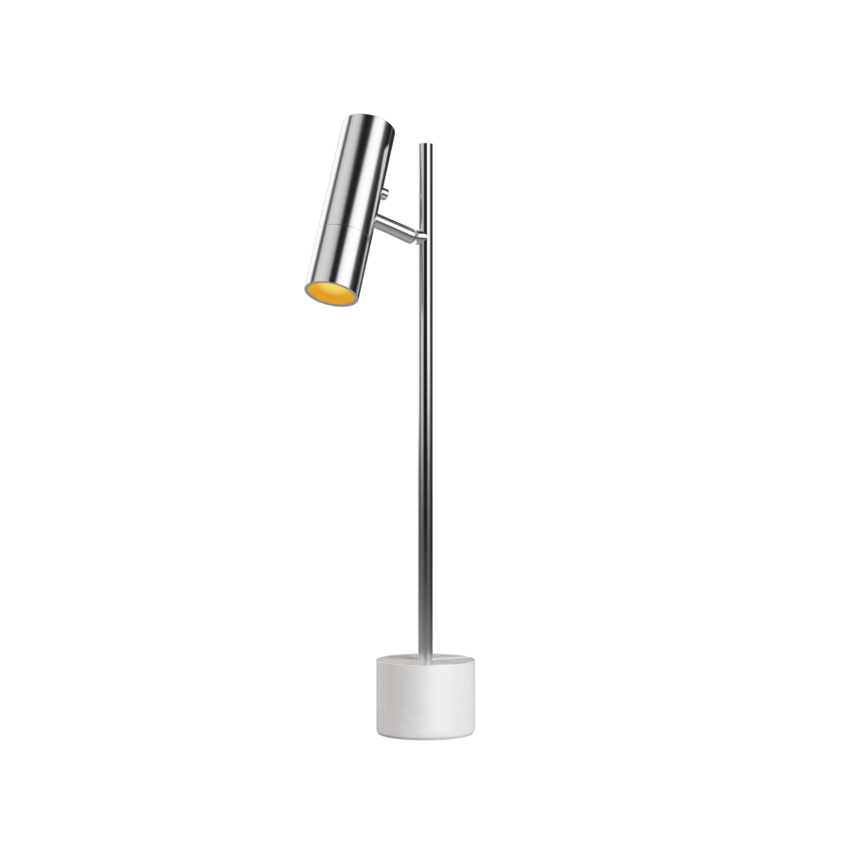 Expo Table bordlampe med polert marmorsokkel og matt aluminiumsskjermer i moderne design