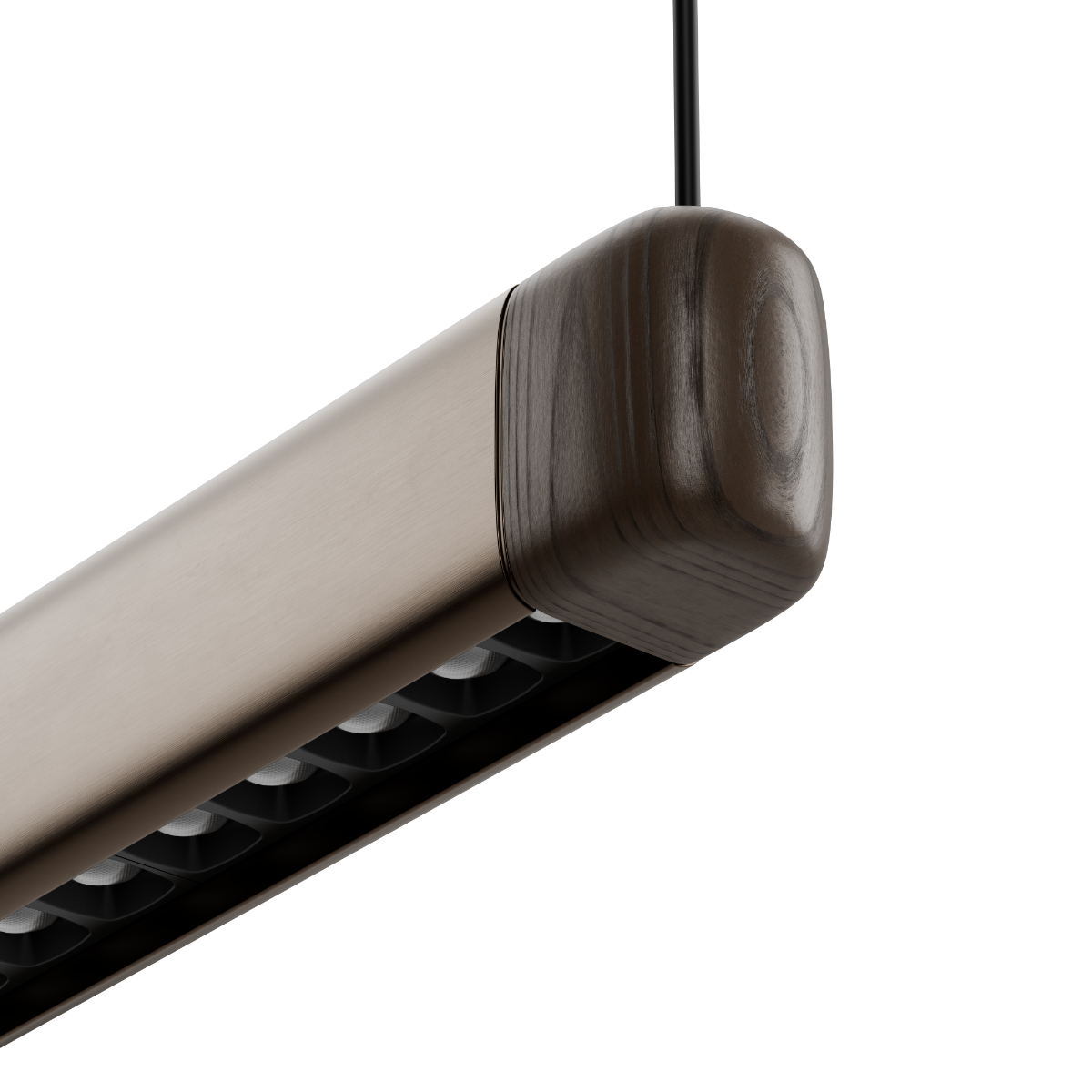 Pebble pendellampe i bronse fra sackit
