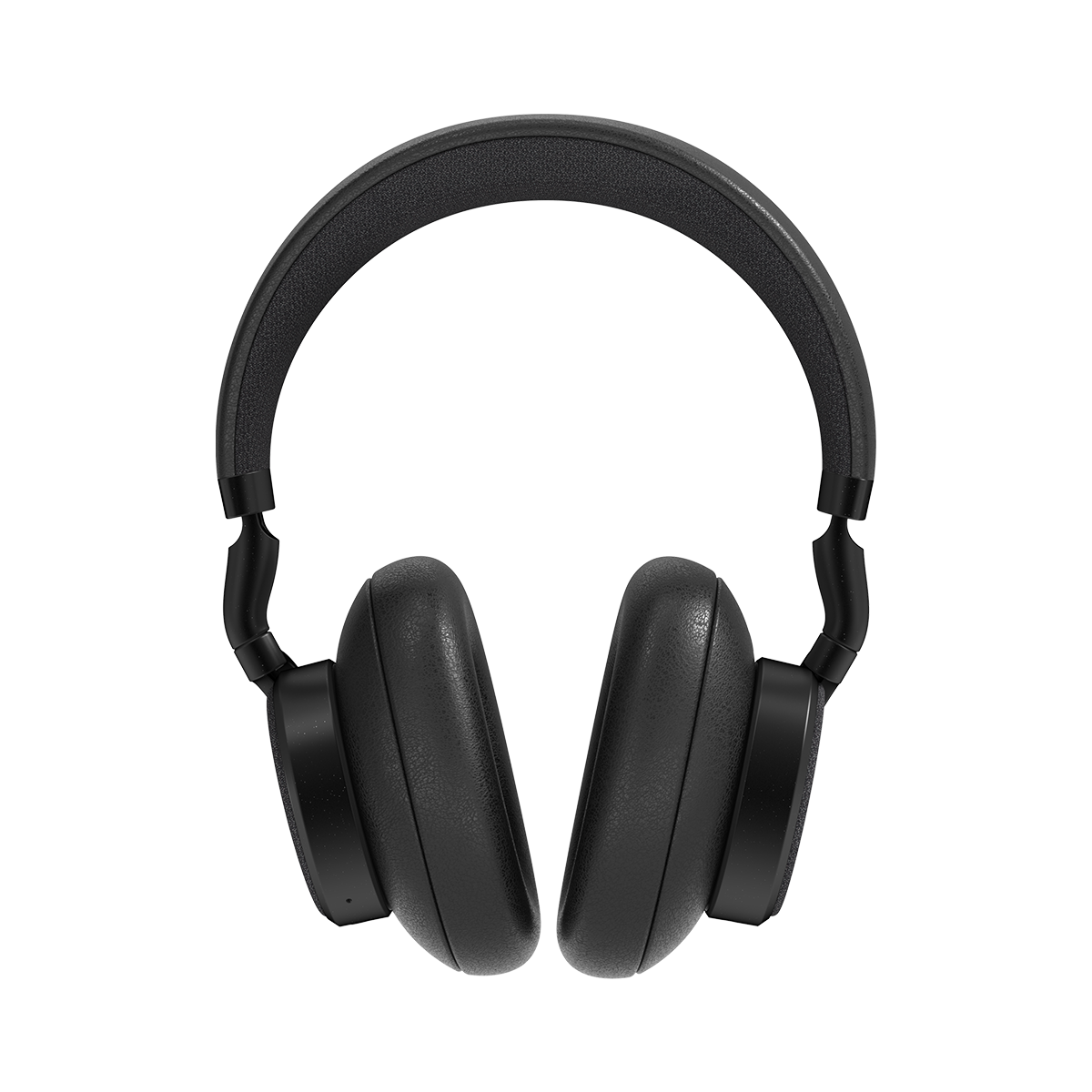 Touch 400 svarte høretelefoner med roterbare øreklokker og minimalistisk design i PU-lær og aluminium.