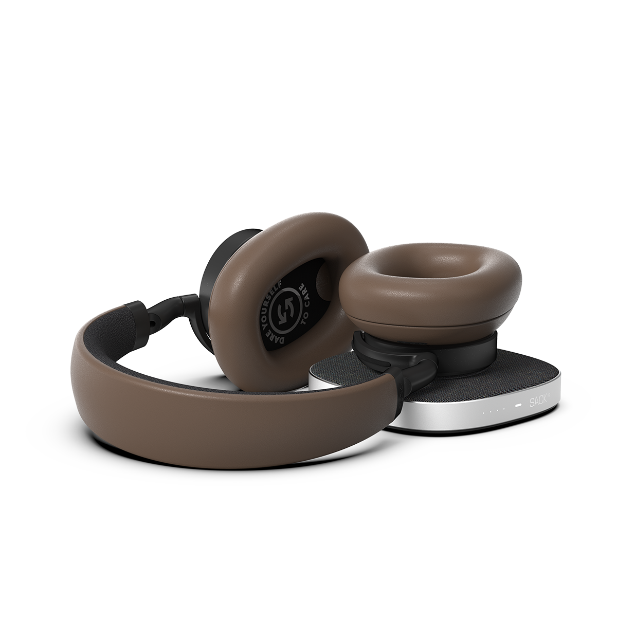 Touch 400 høretelefoner i brun med roterbare øreklokker og minimalistisk design.