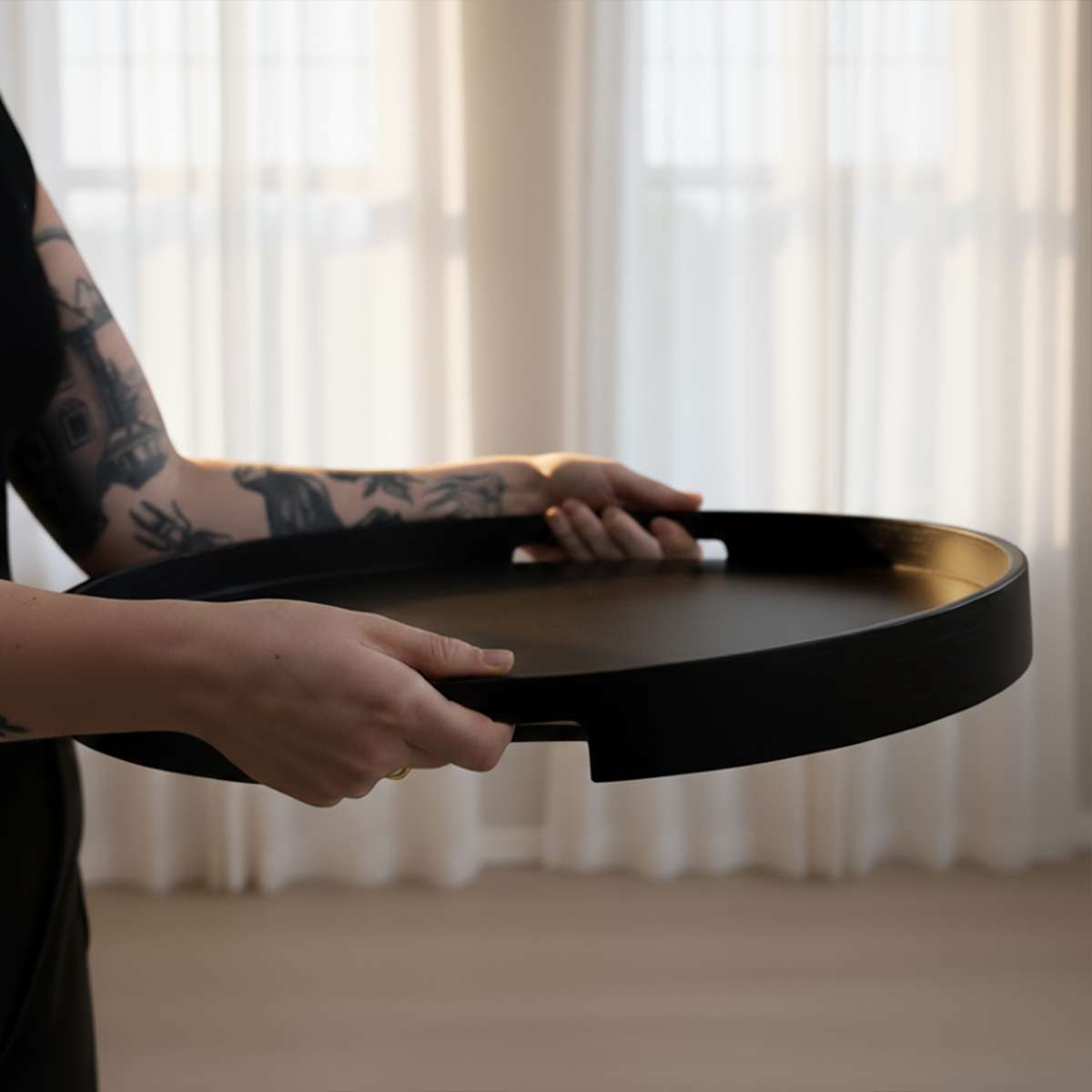 Serving Table w/ Nordic Serving Tray