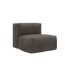 Soft Sofa Outdoor seat in Kirra Noir fabric with soft, weather-resistant cushioning and handle.
