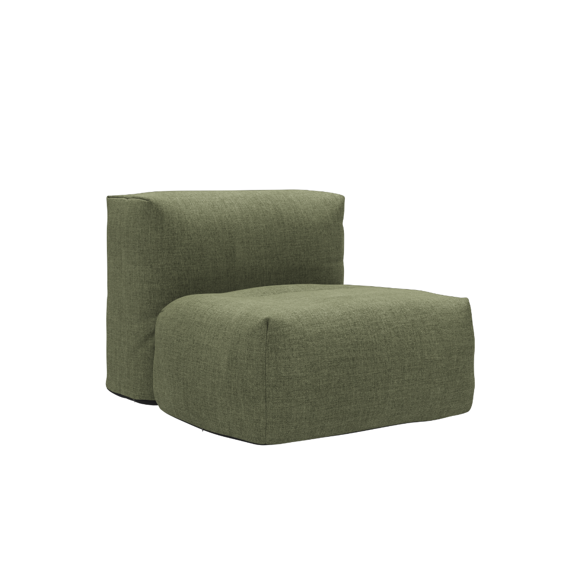 Soft Sofa Outdoor seat in Kirra Olive fabric, weather-resistant and soft for outdoor use.