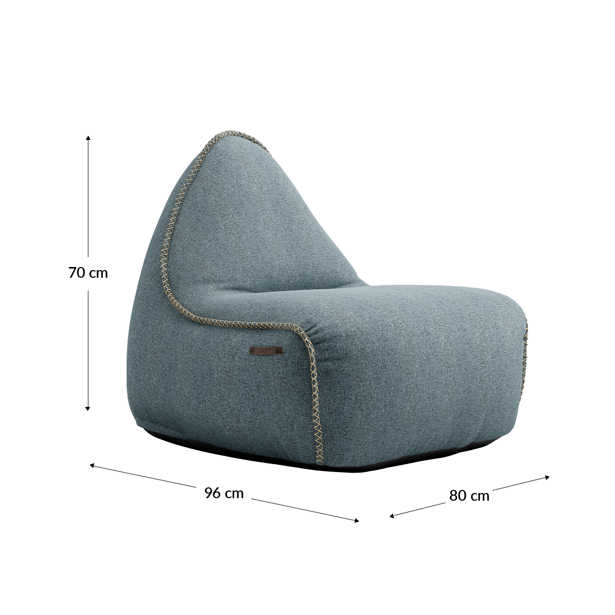 Medley Lounge Chair i grått stoff med myk, formstøttet design og ryggstøtte.
