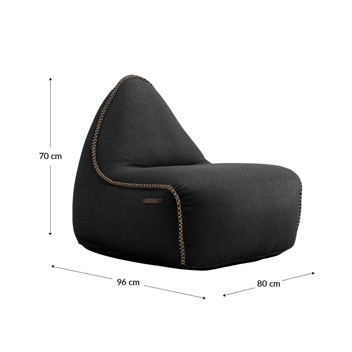Medley Lounge Chair saccosekk i grått Medley-stoff med myk og formbar design.