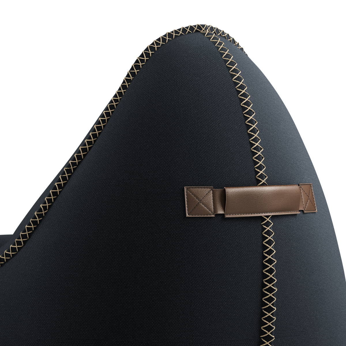 Cura Lounge Chair i grått Cura-stoff med ryggstøtte, myk og resirkulert polyester.