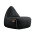 Canvas Lounge Chair i svart canvas med ryggstøtte, formstabil og innendørs sakkosekk.