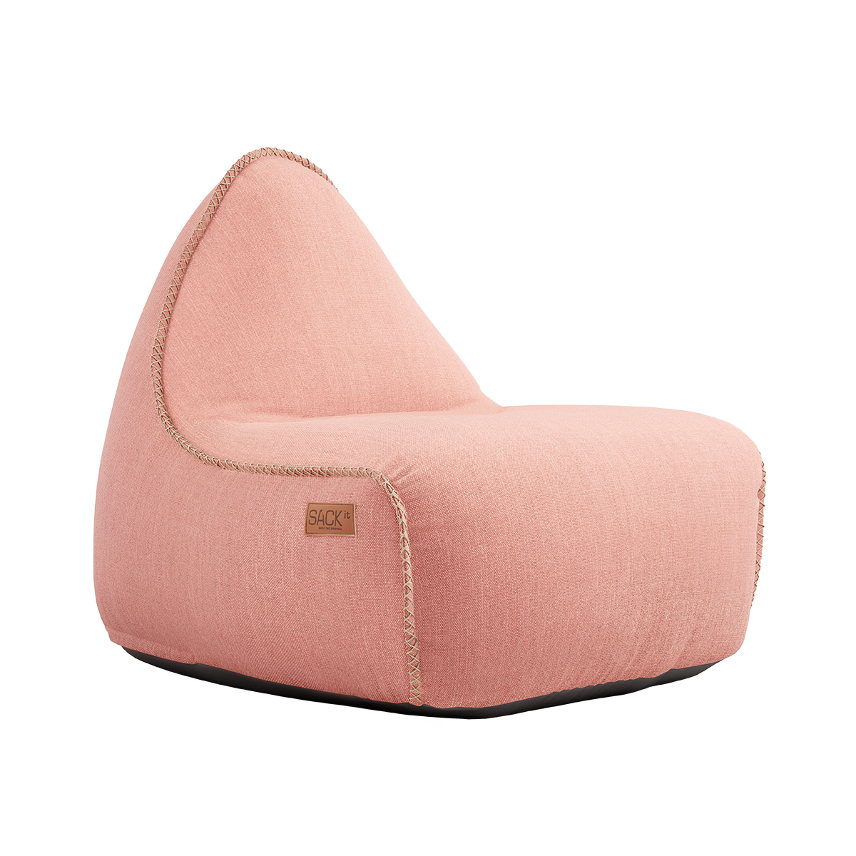 Cobana Lounge Chair i rosa olefinfiber med ryggstøtte, innendørs og utendørs bruk.